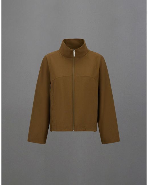Herno Green Laminar Jacket With High Collar