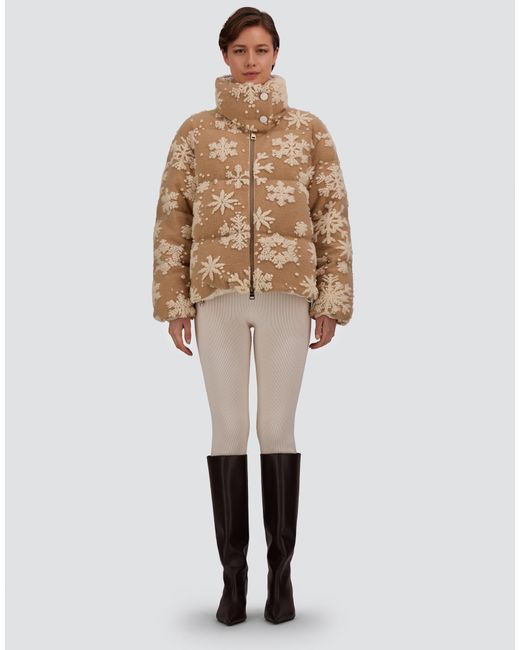 Herno Natural Snowflake Jacquard Fabric Jacket