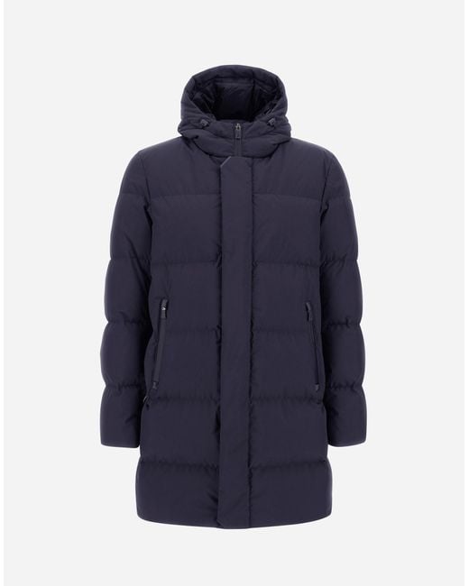 Herno Men's Blue Long Parka
