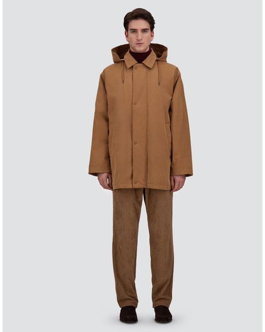 Herno Brown Short Parka for men
