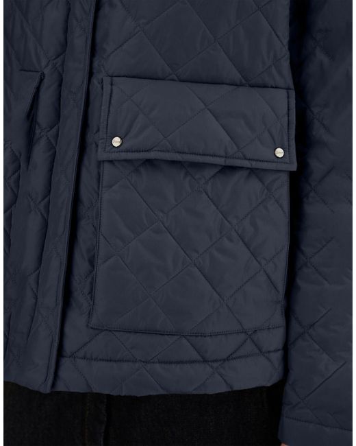 Herno Blue Quilted Cape