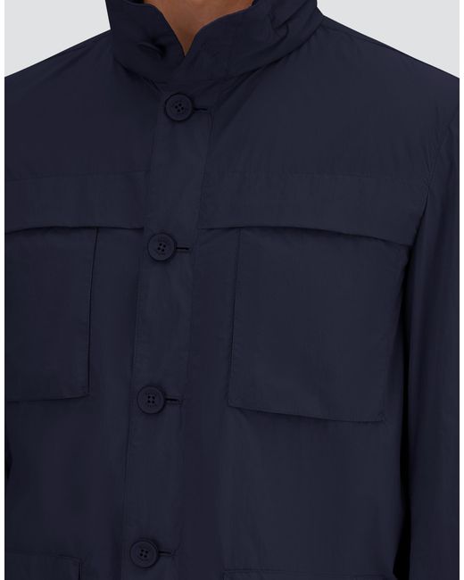 Herno Blue Ultralight Crease Field Jacket for men