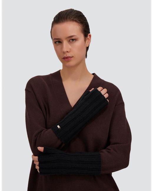 Herno Black Handschuhe Aus Kaschmir