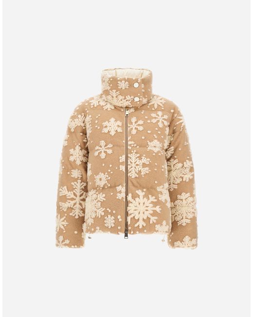 Herno Natural Snowflake Jacquard Fabric Jacket