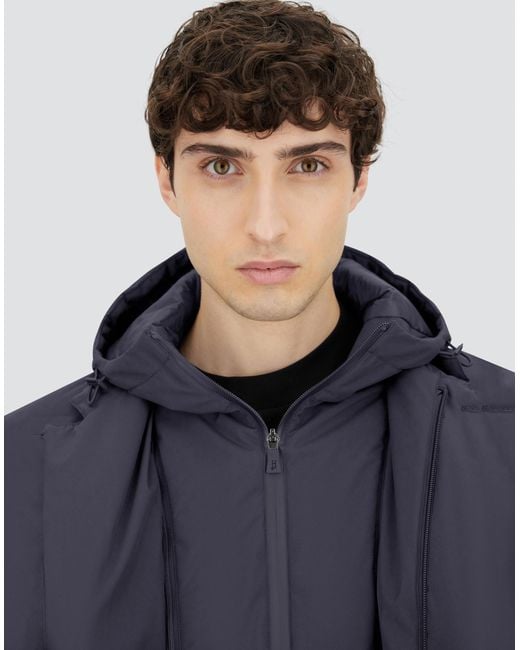 Herno Blue Long Jacket for men