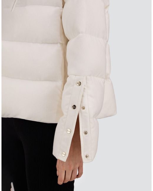 Herno White Cashmere And Silk Cape