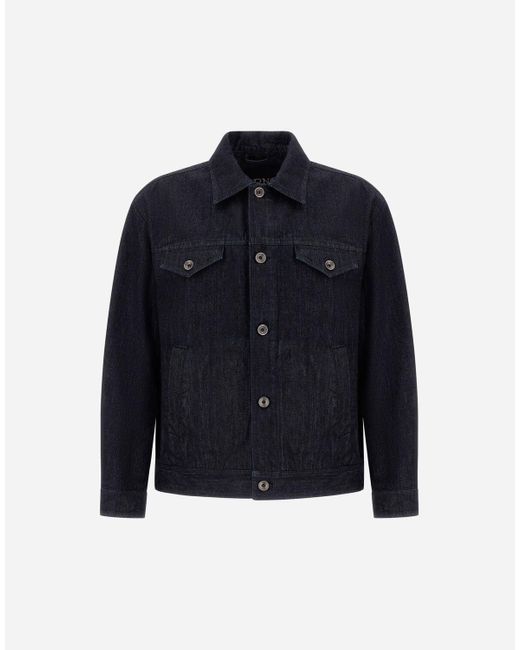 Herno Blue Denim Shacket for men