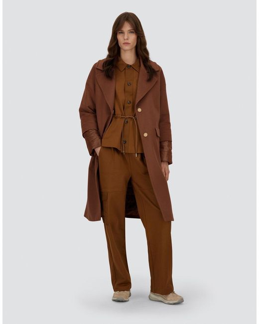 Herno Brown Abrigo De Pure Cashmere Y Nylon Ultralight