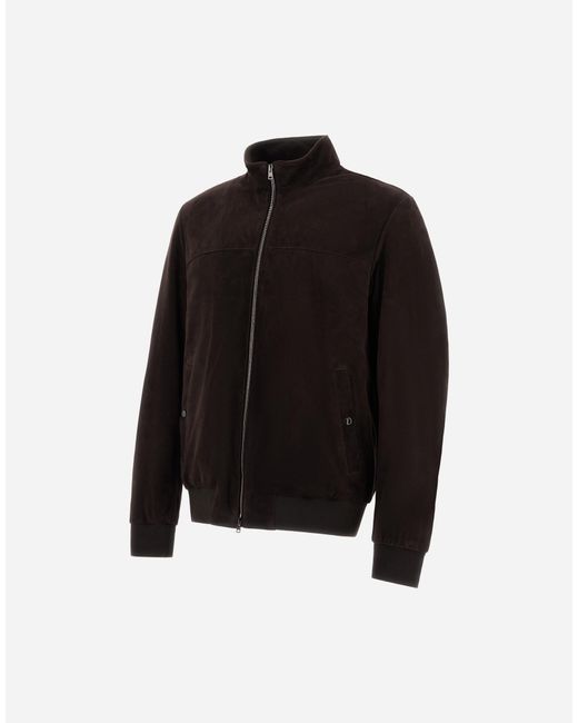 Herno Black Suede Jacket for men