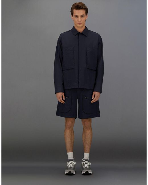 Herno Blue Laminar Shacket