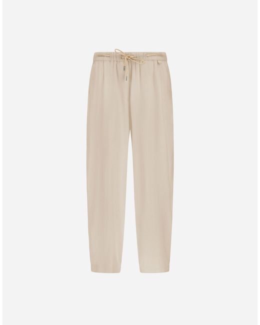Herno White Stylish Lightweight Pant