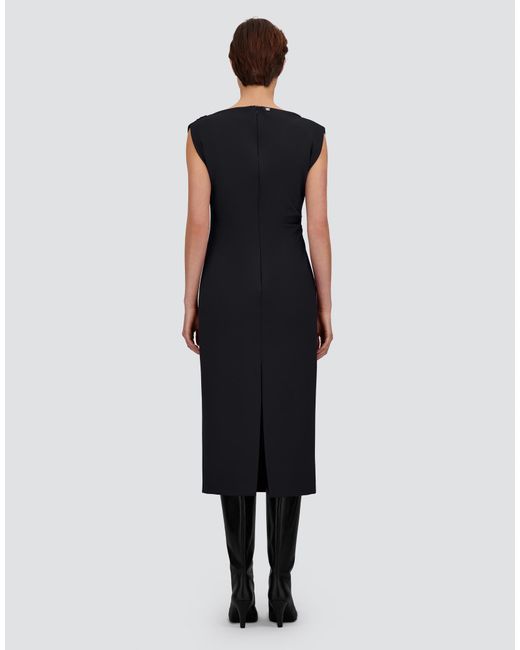 Herno Black Bi-Stretch Fabric Dress