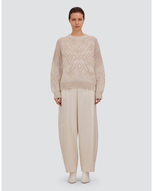 Herno White Wool Flannel Trousers