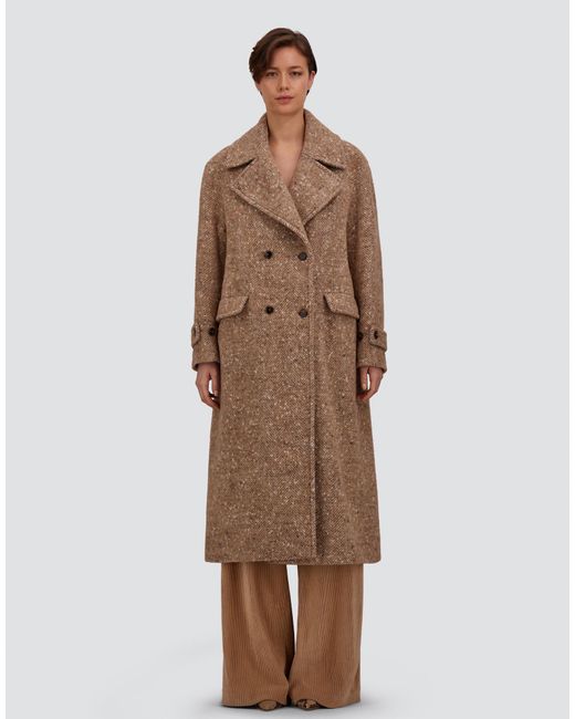 Herno Brown Baby Alpaca And Wool-Blend Coat