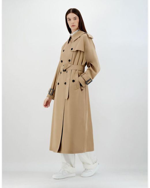 TRENCH IN LIGHT COTTON CANVAS di Herno in Natural
