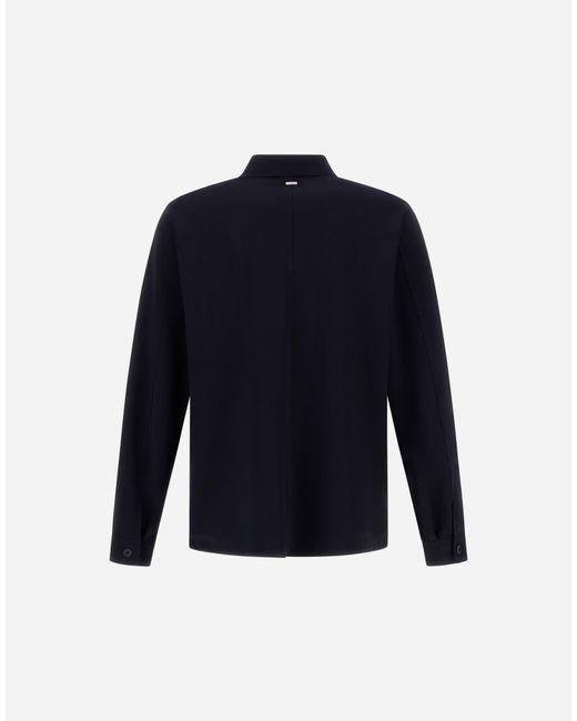 Herno Blue Shacket In Light Scuba for men
