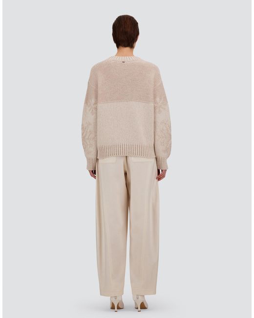 Herno White Wool Flannel Trousers