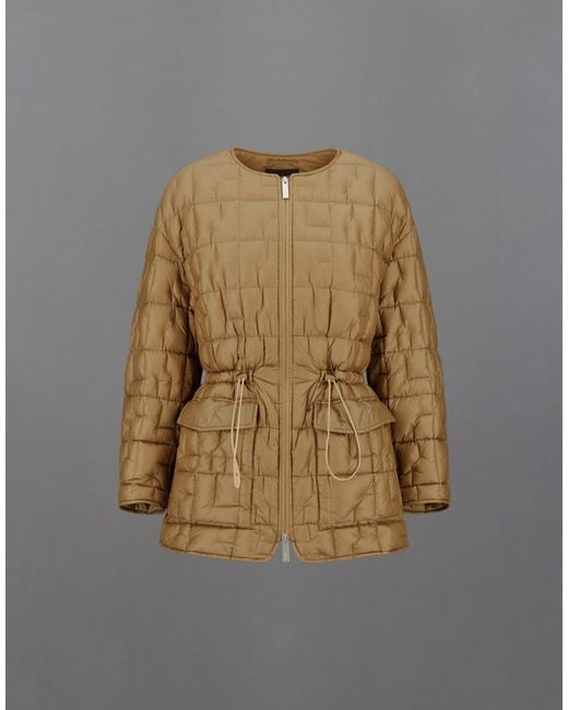 Herno Natural Laminar Quilted Ripstop Crew-Neck Jacket