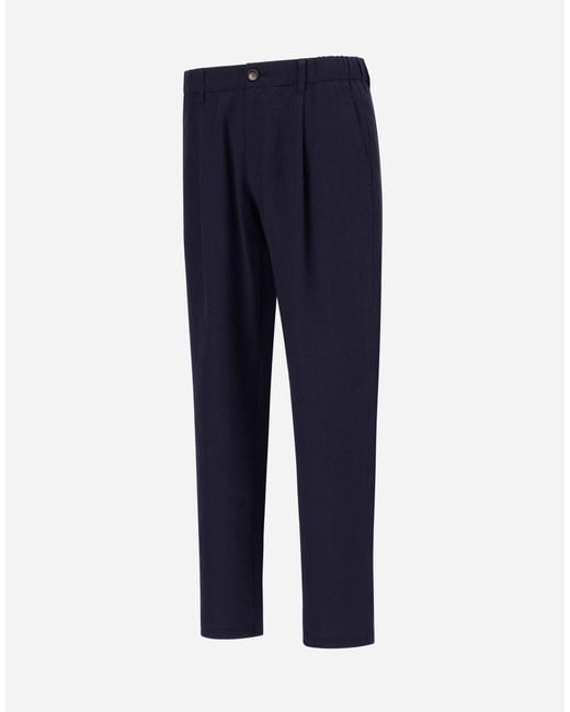 Herno Blue Trousers for men