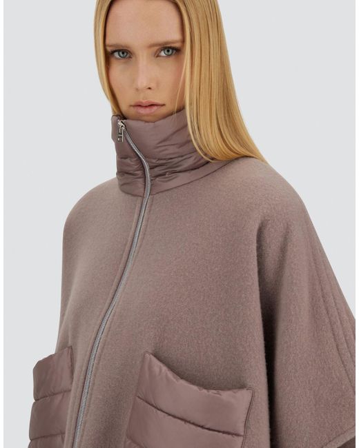 Herno Brown Resort Short Poncho