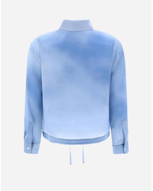 Herno Blue Cloud Silk Shirt