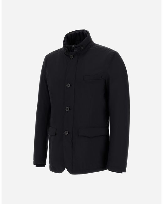 Herno Blue Blazer With Bib for men