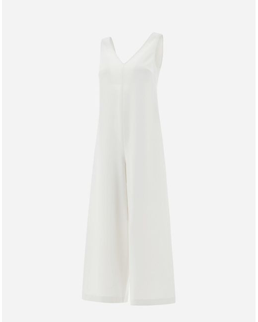 Herno White VISCOSE EFFECT JUMPSUIT