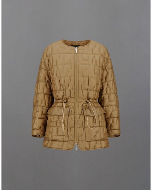 Herno Natural Laminar Quilted Ripstop Crew-Neck Jacket