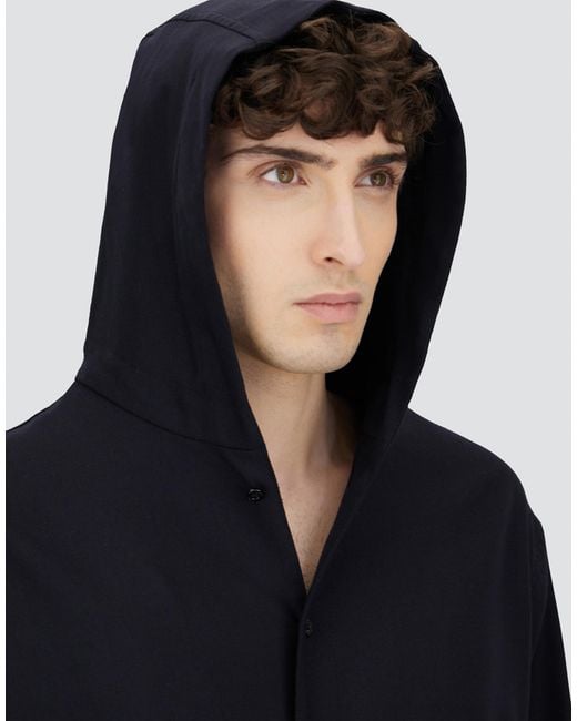 Herno Blue Fluid Wool Shacket for men