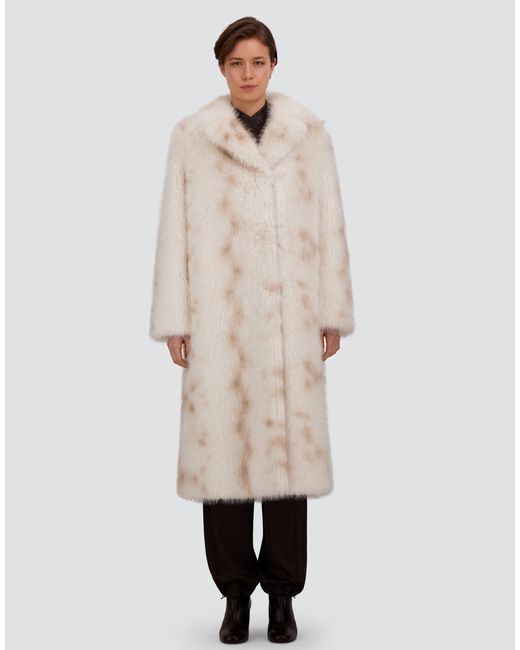 Herno Natural Lynx-Effect Fur-Touch Coat