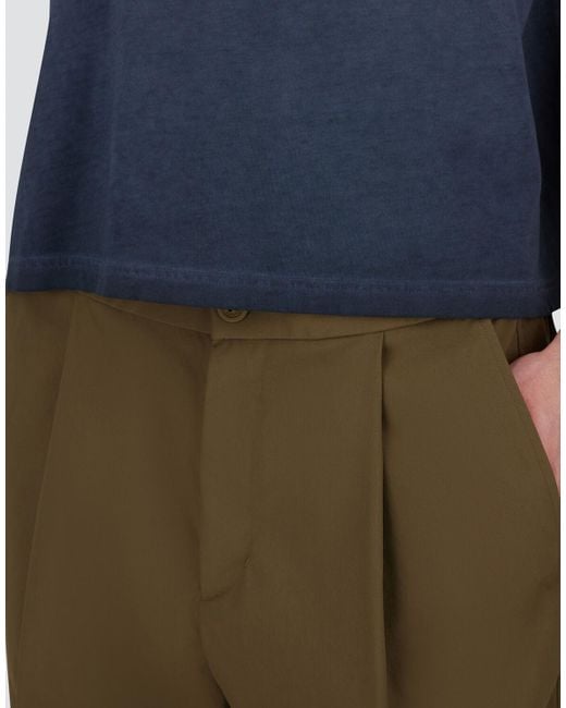 Herno Green Cotton Feel Trousers for men