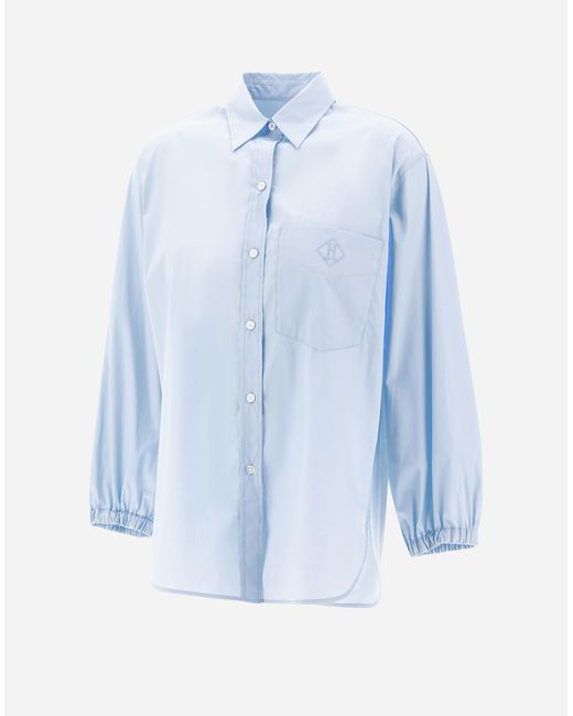 Herno Blue Cotton Shirt