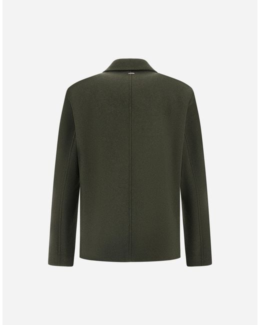 Herno Green Soft Recycled Wool Field Jacket for men
