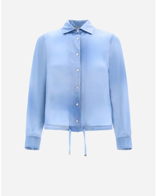Herno Blue Cloud Silk Shirt
