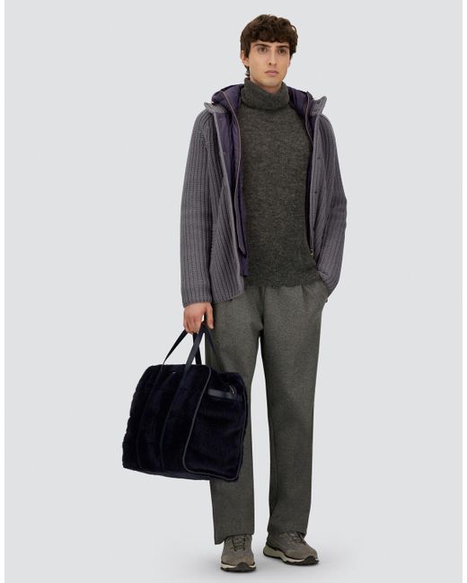 Herno Cardigan Aus Cob Stitch Wool in Gray für Herren