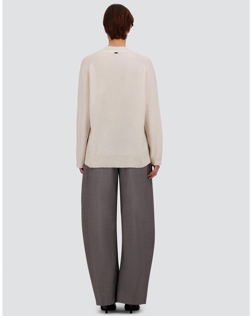 Herno White Cashmere Stocking-Stitch Jumper