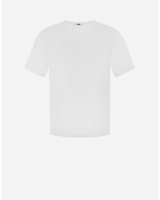 Herno White Camiseta De Light Basic Jersey for men