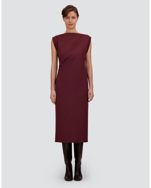 Herno Purple Bi-Stretch Fabric Dress