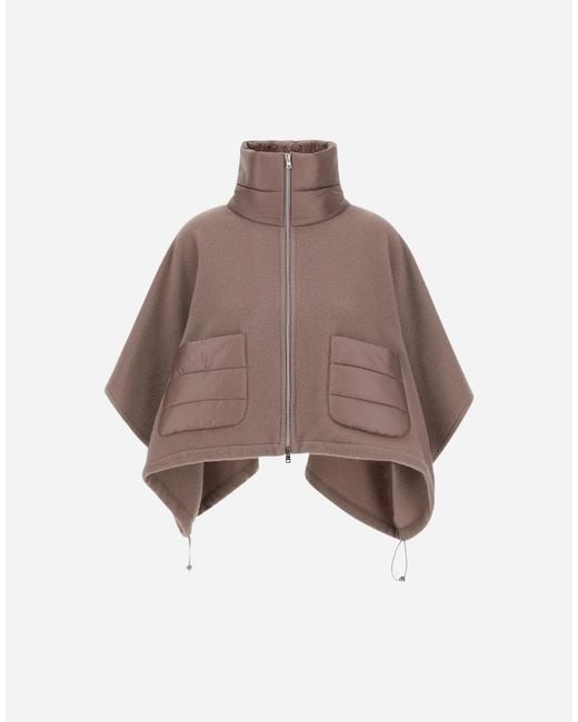 Herno Brown Resort Short Poncho
