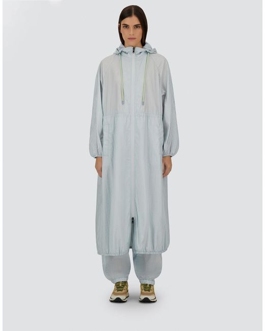 Herno Blue Shiny Tech Crinkle Parka