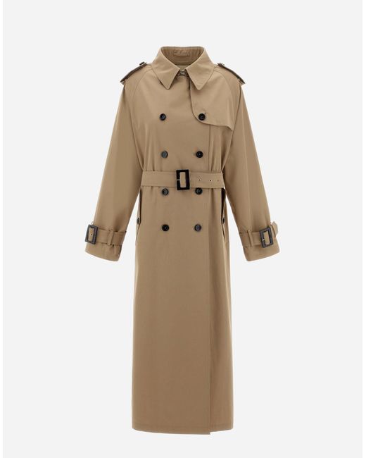 Herno Natural LIGHT COTTON CANVAS TRENCHCOAT