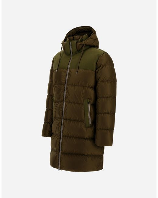 Herno Green Long Jacket for men