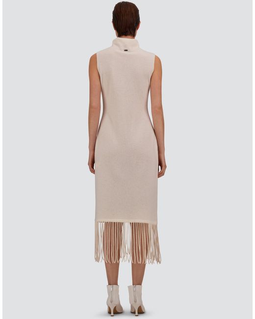 Herno White Wool And Cashmere Stocking-Stitch Dress