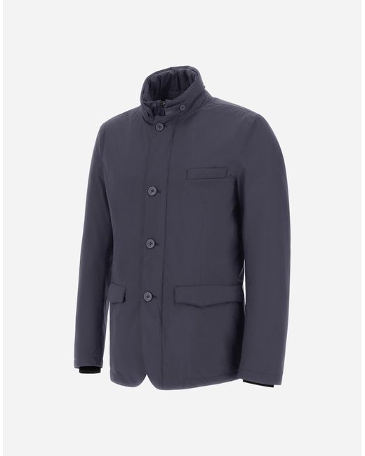 Herno Blue Blazer With Bib for men