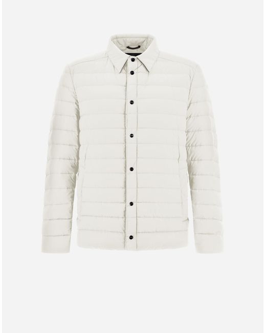 Herno White Quilted Ecoage Shirt for men