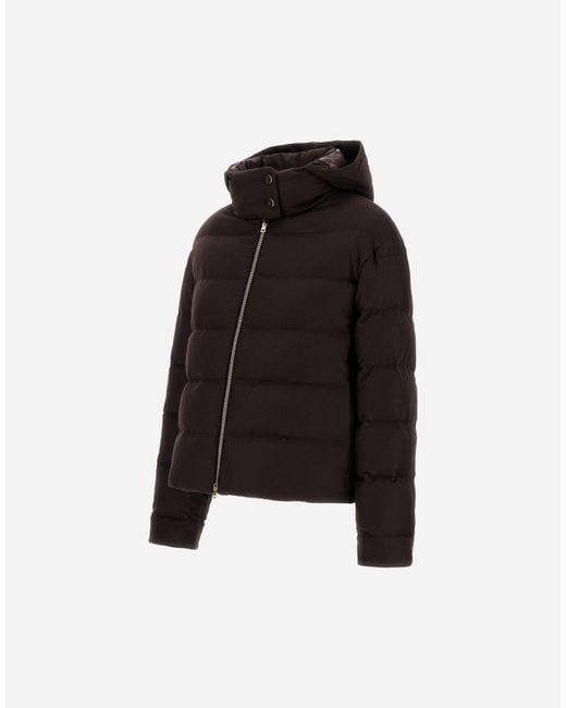 Herno Black Wool And Silk Jacket