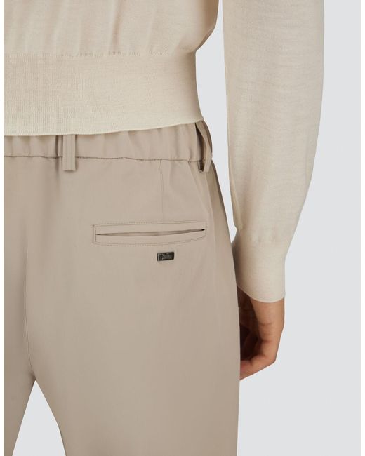 Herno Natural Cotton Feel Trousers With Drawstring for men