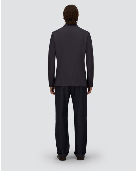 Herno Blue Seer-Crease Blazer for men