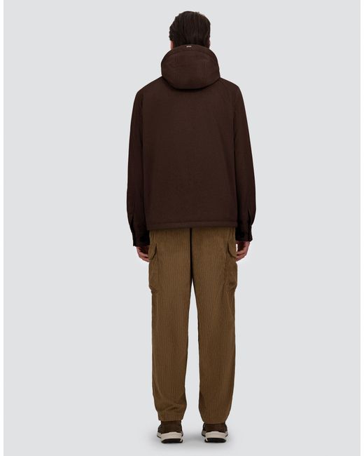 Herno Brown Cashmere Cloth, Mohair And Suede-Effect Jacket for men