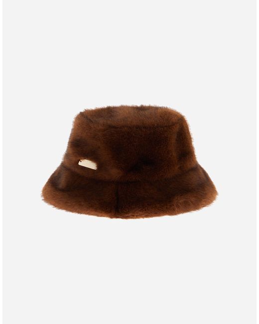 Herno Brown Hut Mit Pelzhaptik